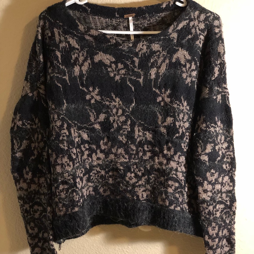 Free People Floral Fields sweater